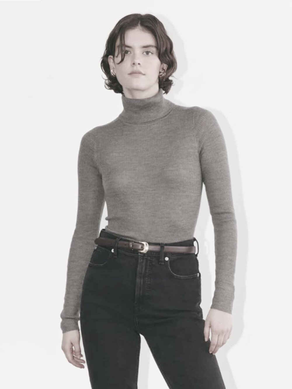 Everlane • The Turtleneck in Luxe Merino, Heathered Grey